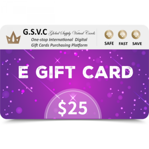 G.S.V.C Smart $25 USD E Gift Card (Email Delivery)