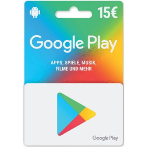 Google Play €15 EUR (EU) Digital Gift Card (Email Delivery)