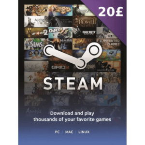 Steam £20 GBP (UK) Digital Gift Card (Email Delivery)