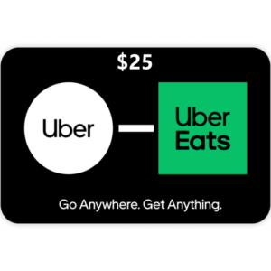 Uber $25 NZD Digital Gift Cards (Email Delivery)